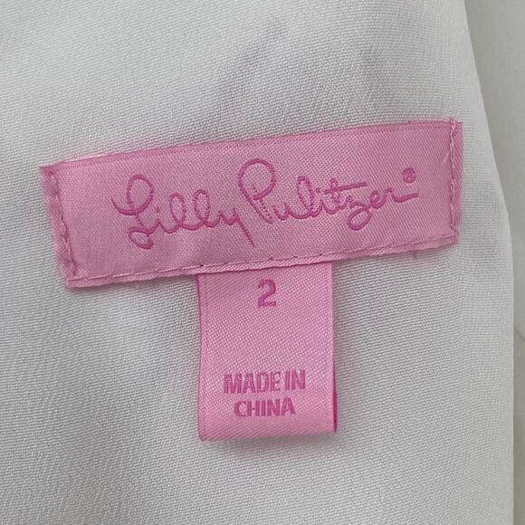LILLY PULITZER Macon Resort White Dress Whitaker Lace Size 2 Bride Wedding - Picture 7 of 9